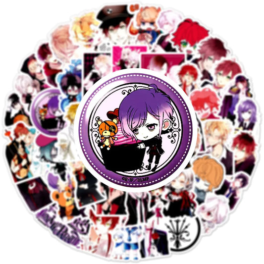 50PCS Diabolik Lovers Devil Lover Graffiti Waterproof Sticker Trolley Case Notebook Car Refri gerator Helmet Water Cup