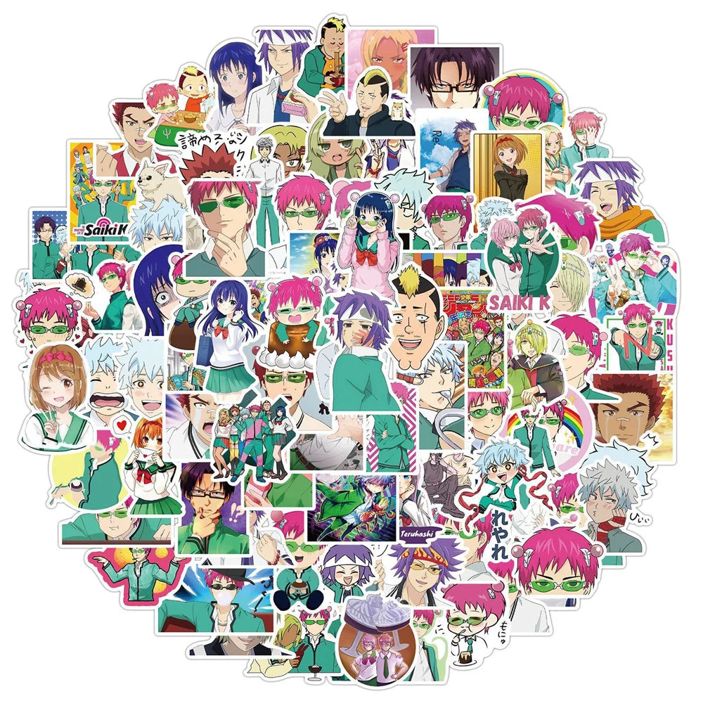 50PCS cartoon Japanese manga Kiki Namio character series decorative style graffiti stickers, personalized, fashionable and creative DIY beautiful decorative decals suitable for cups, helmets, skateboards and popular sticker toys
