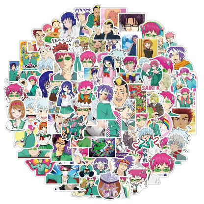 50PCS cartoon Japanese manga Kiki Namio character series decorative style graffiti stickers, personalized, fashionable and creative DIY beautiful decorative decals suitable for cups, helmets, skateboards and popular sticker toys