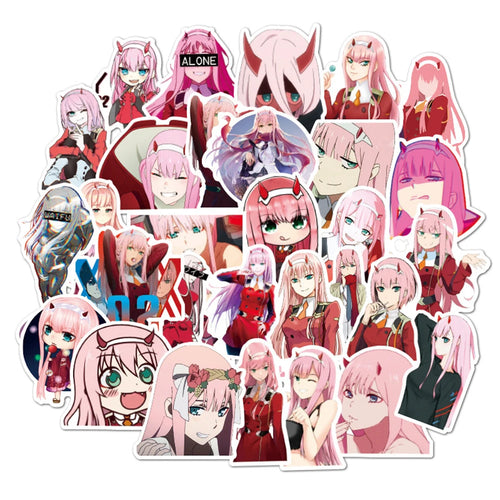 50PCSFranXX Ins Anime Graffiti Stickers Waterproof Trolley Case Stickers Notebook Stickers Car Stickers