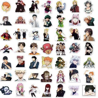 50PCS Japan Popular Anime Collection Graffiti Sticker Waterproof Skateboard Water Cup Luggage Sticker
