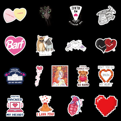 100PCS sweet and salty sweet and salty graffiti stickers, personalized creative decorative stickers, suitable for bags, cars, computers, water cups, fashionable and trendy toy stickers