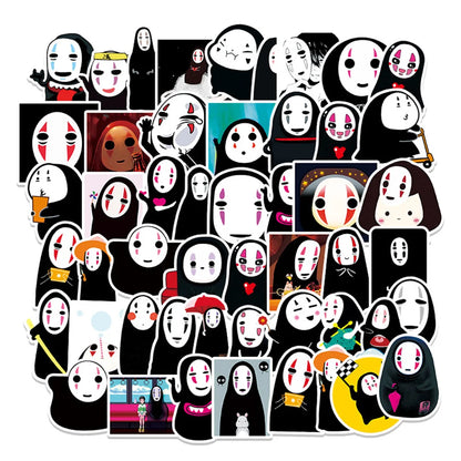 50PCS Cartoon Faceless Man Chihiro Personalized Decoration Graffiti Waterproof Sticker Suitcase Notebook WaterCup