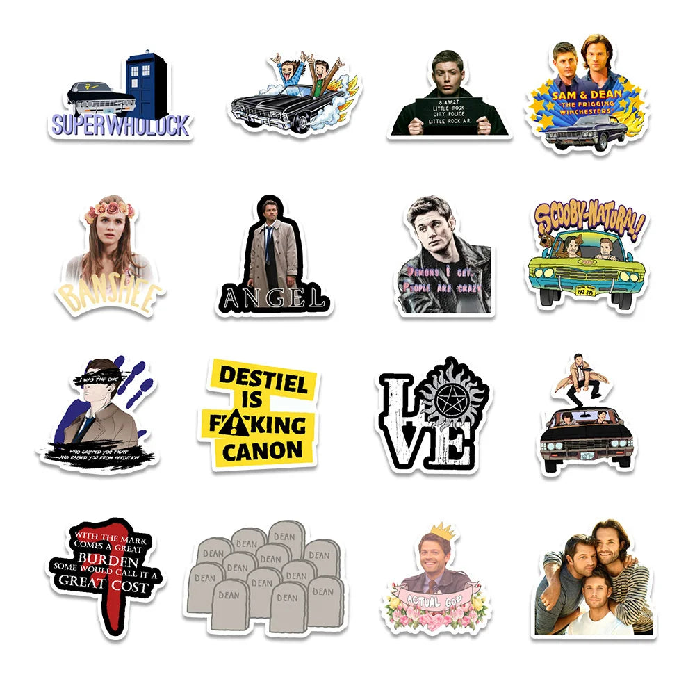 50PCS New Hot Hit American Drama Graffiti Decoration Suitcase Guitar Waterproof Sticker
