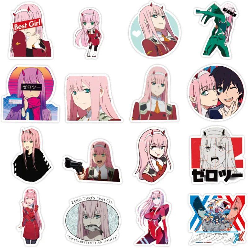 50PCS Cute Anime National Team Graffiti Water Trolley Case Notebook Sticker Graffiti Car Decoration