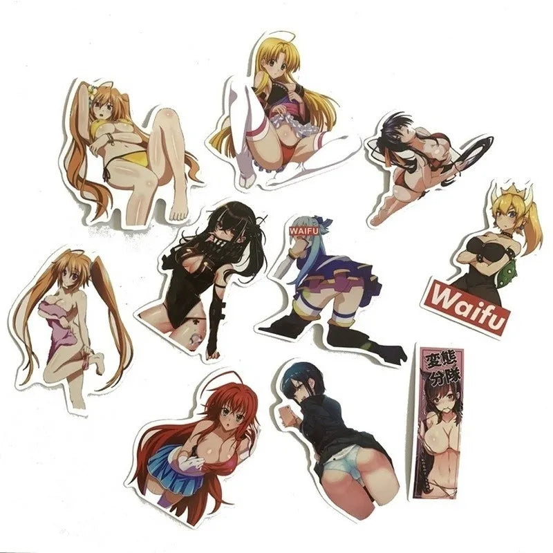 50PCS cartoon and Japanese anime rabbit sexy character decorative style graffiti stickers, personalized, fashionable, creative and trendy DIY exquisite decorative decal cups, helmets, skateboard popular sticker toys