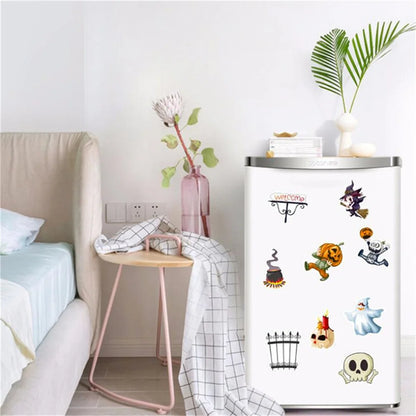 50PCS  Cartoon Halloween Pumpkin Carriage Trolley Case Graffiti Water Cup Helmet Decoration Waterproof Sticker