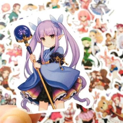 50PCS cartoon animation craft princess decorative style graffiti stickers, personalized, fashionable, creative and trendy DIY exquisite decorative decal cups, helmets, skateboard popular sticker toys