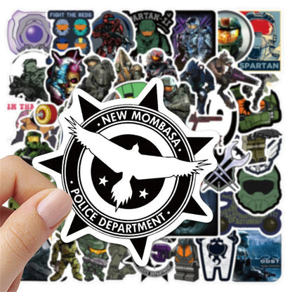 50PCS Shooting Game Halo Graffiti Waterproof Sticker Suitcase Notebook Refrigerator SkateboardStationeryBoxHelmet