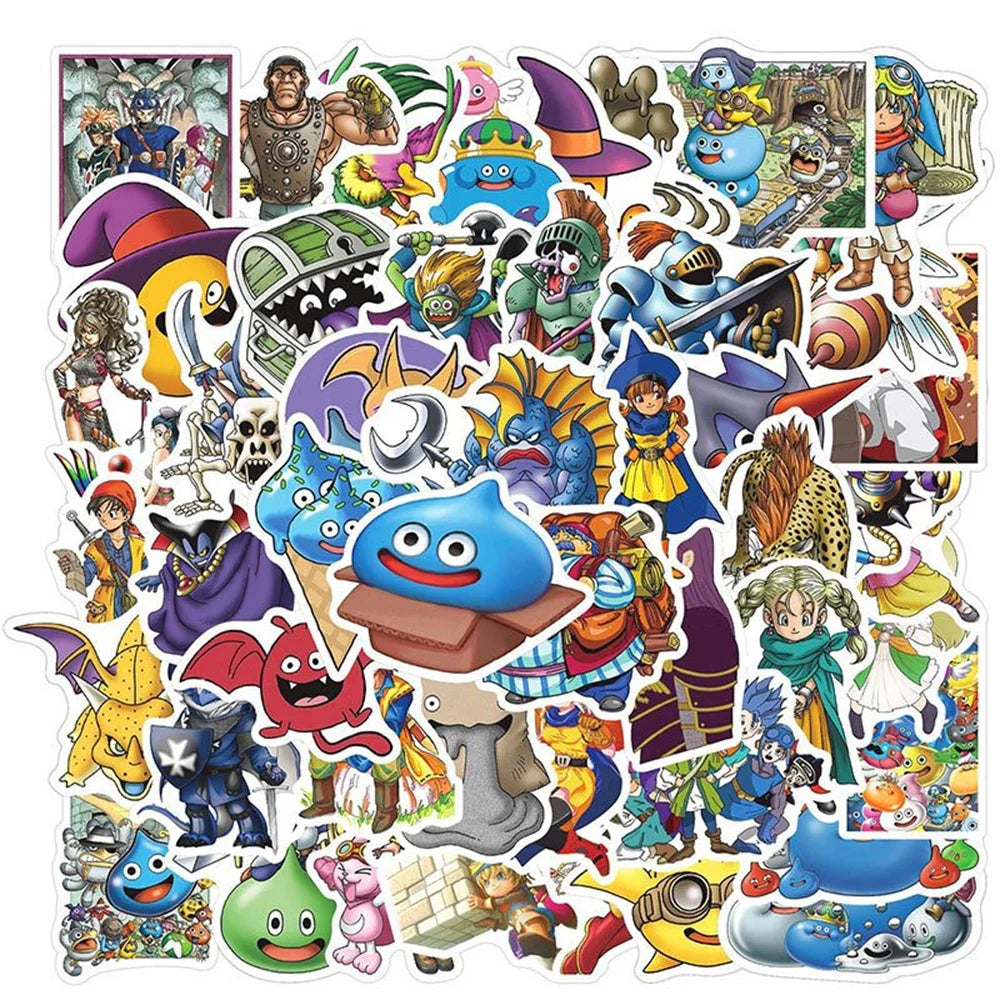 50PCS Game Brave Dragon Cartoon Graffiti Waterproof Sticker Suitcase Notebook SkateboardStationeryBoxRefrigerator