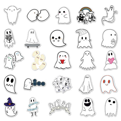 50PCS Ghost Graffiti Stickers Cartoon Cute  Stickers DIY Skateboard Notebook Water Cup Luggage Stickers