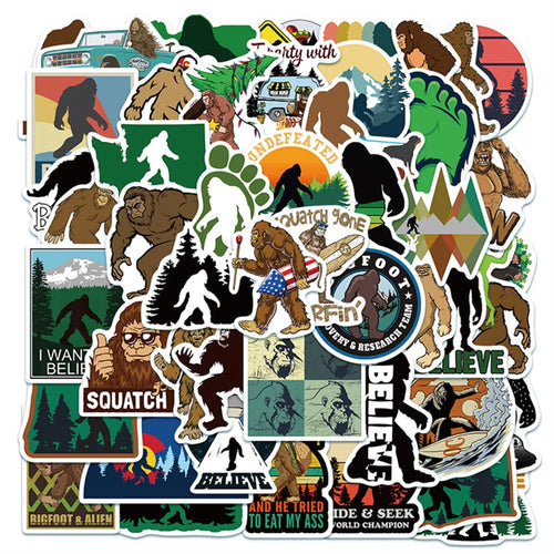 50 Outdoor Adventure Cartoon Gorilla Diary Doodle Suitcase Skateboard Decoration Waterproof Sticker Toy
