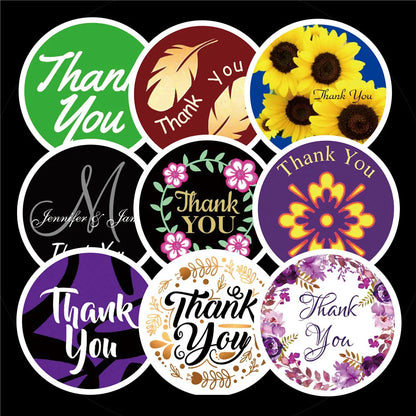 50PCS    NewThank You Sticker Personalized Decoration Graffiti Sticker Envelope Sealing Sticker MobilePhoneNotebook
