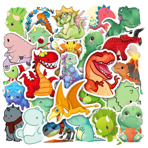 50PCS Cartoon Dinosaur Animal Graffiti Sticker Computer Notebook Bicycle Water Cup Trolley Case Skateboard Guitar