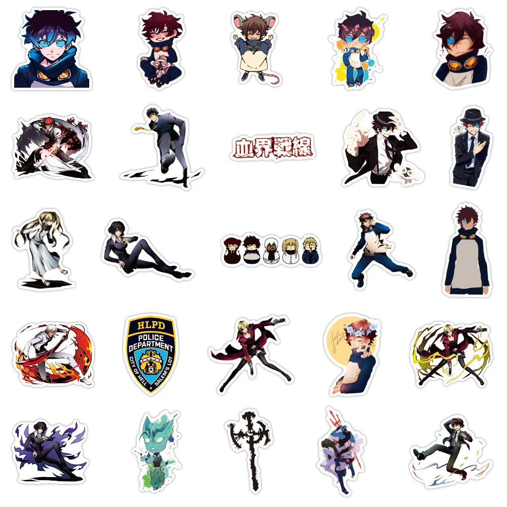 50PCS Cartoon Animation Blood World Battlefront Graffiti Stickers Luggage Laptop Motorcycle Stickers