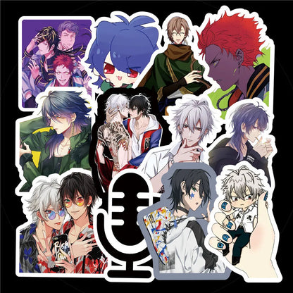 50 pieces of cartoon anime hypnotic microphone graffiti stickers, personalized DIY luggage, refrigerator, notebook waterproof decorative sticker toys