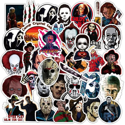 50PCS  BlackFriday Thriller Horror Character Graffiti Laptop Luggage Skateboard Guitar Waterproof Sticker