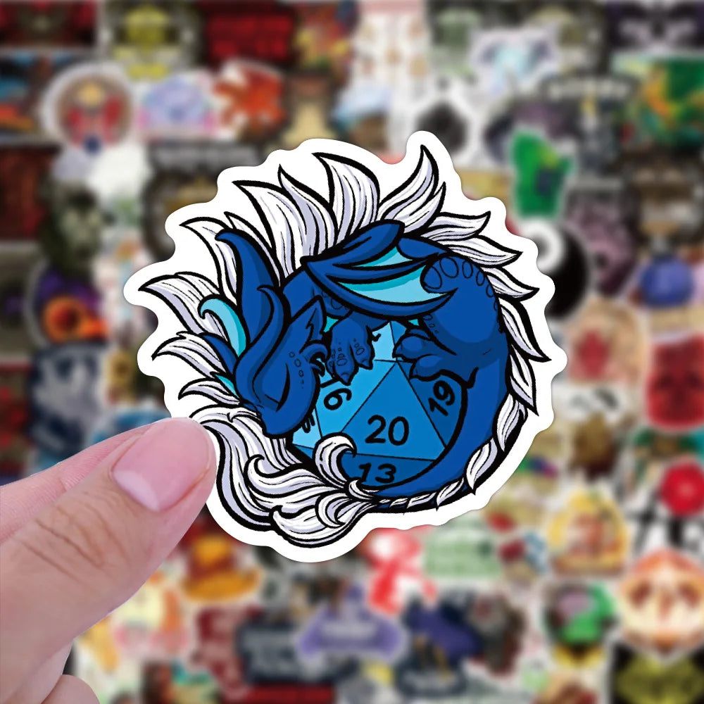 50PCs Animation Dragon and Dungeon Graffiti personality Sticker DIY Suitcase Laptop Skateboard Motorcycle
