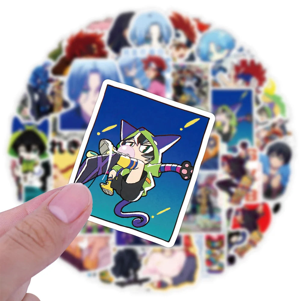 50PCS Art Illustration Popular Creative Cartoon Animation Game SK8 Unlimited Character Series Decorative Style Graffiti Stickers Personality Fashion Creative DIY Exquisite Decorative Decals Suitable For Cups, Helmets, Skateboards Popular Stickers Toys