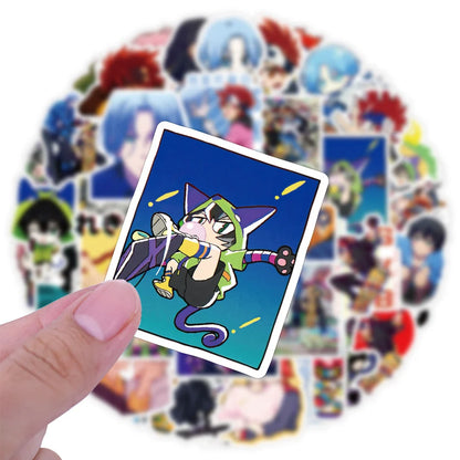 50PCS Art Illustration Popular Creative Cartoon Animation Game SK8 Unlimited Character Series Decorative Style Graffiti Stickers Personality Fashion Creative DIY Exquisite Decorative Decals Suitable For Cups, Helmets, Skateboards Popular Stickers Toys