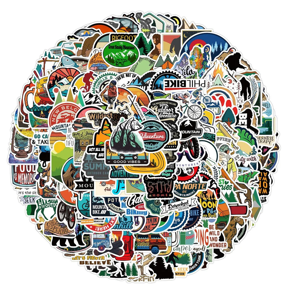 50PCS Outdoor Sports Personality Graffiti Trolley Case Scooter Refrigerator Water Cup Waterproof Child Sticker