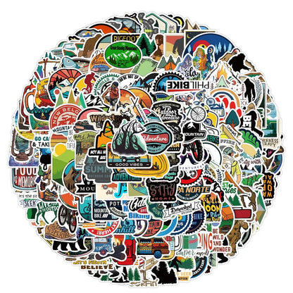 50PCS Outdoor Sports Personality Graffiti Trolley Case Scooter Refrigerator Water Cup Waterproof Child Sticker
