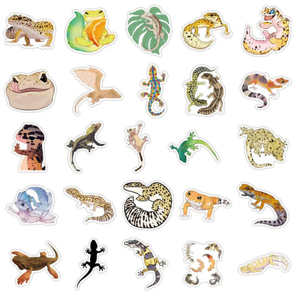 50PCS Cartoon Gecko Personalized Graffiti Waterproof Sticker Suitcase Notebook Refrigerator Skateboard Water Cup