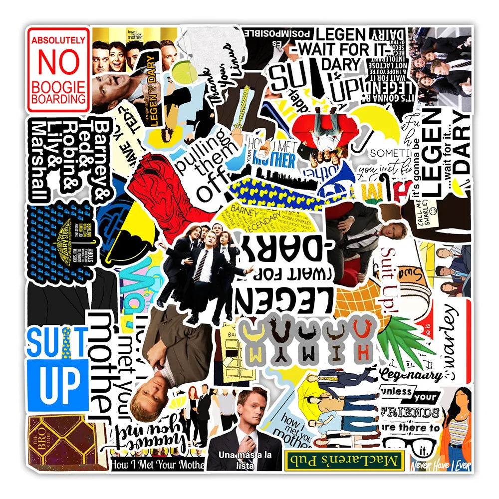 50PCS American Drama Father and Mother Romance Graffiti Waterproof Sticker SuitcaseNotebookRefrigeratorSkateboard