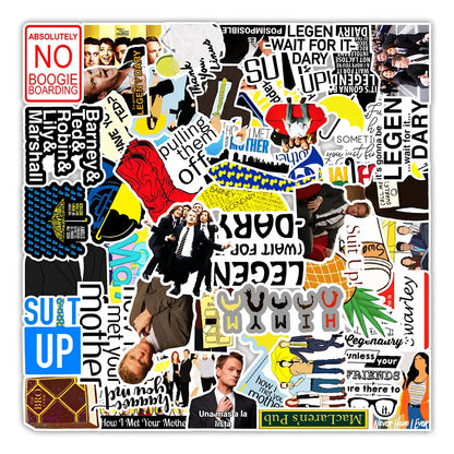 50PCS American Drama Father and Mother Romance Graffiti Waterproof Sticker SuitcaseNotebookRefrigeratorSkateboard
