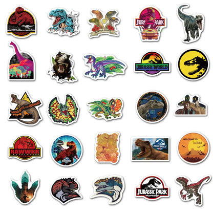 50PCS Classic Movie Jurassic Park Graffiti Luggage Laptop Motorcycle Mobile Phone Water Cup Sticker