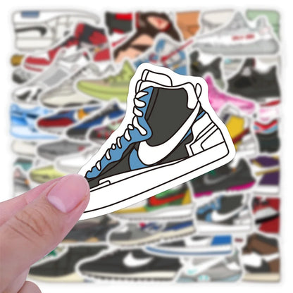 50pcs Personalized Trendy Sneakers Graffiti Personalized DIY Decoration Suitcase  Phone Case Toy Sticker