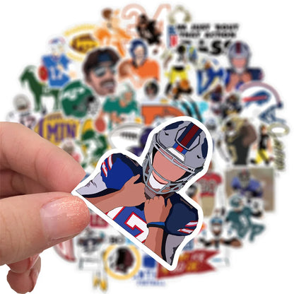 50PCS American Football Graffiti Stickers DIY Decorative Suitcase Motorcycle Trolley Case Notebook Stickers