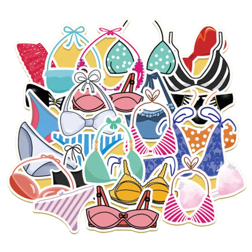56PCS Sexy Bikini Cartoon Graffiti Stickers Personalized Creative Decorative Stickers Luggage Laptop Guitar Fridge Helmet Fashion Popular Decals Toys