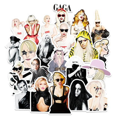 51PCS New Trend Lady Gaga Actress Sexy Graffiti Decoration Suitcase Guitar Computer Car Trunk  Table Waterproof Sticker