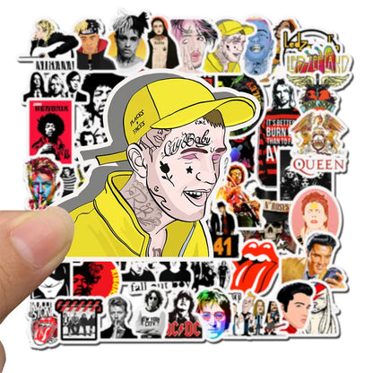 50 pieces of hip-hop rock punk graffiti stickers, personalized DIY suitcase trolleys, suitcase laptops, phone cases, notebook books, decorative sticker toys