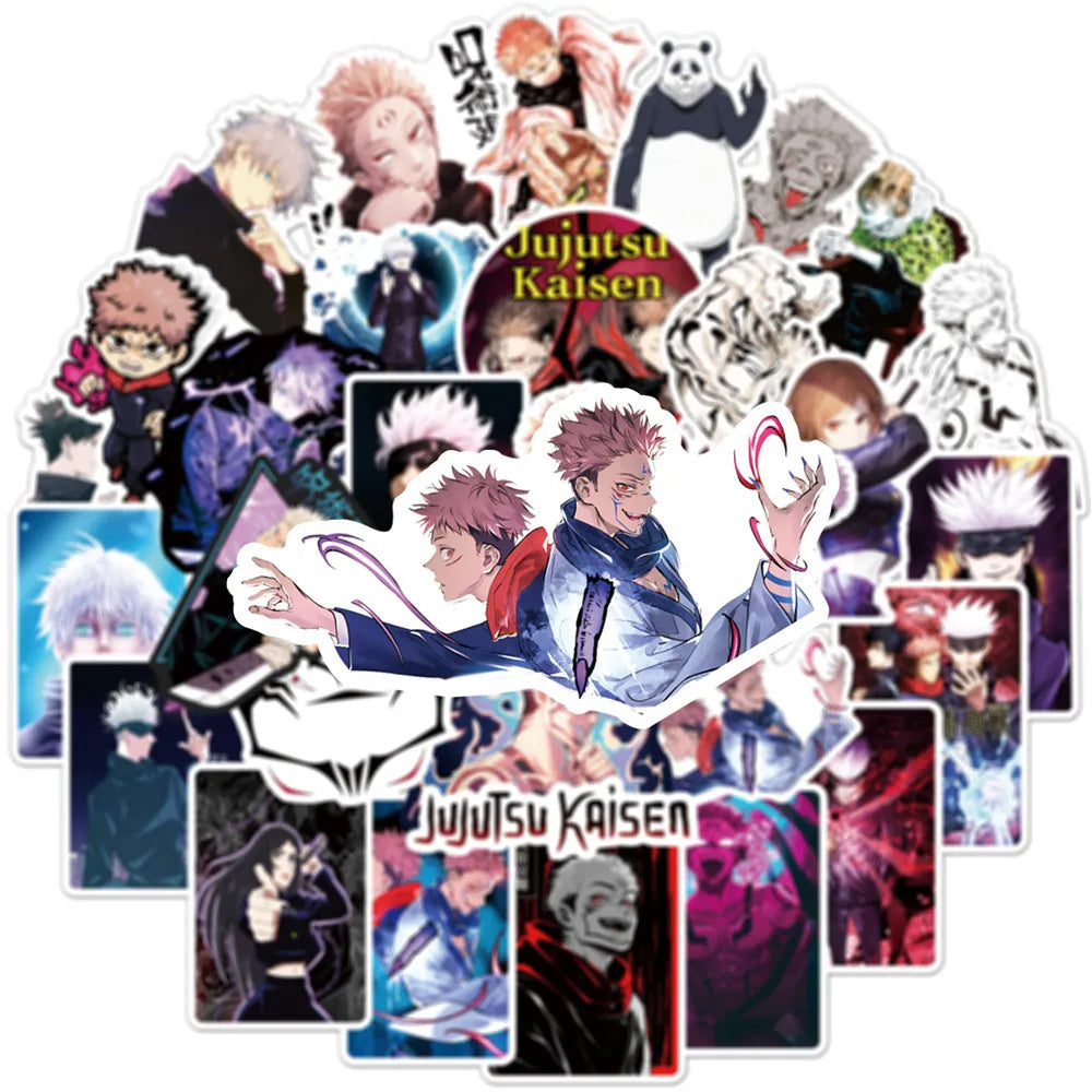 50PCS cartoon animation spell return battle graffiti stickers, personalized DIY luggage laptop waterproof decorative sticker toys