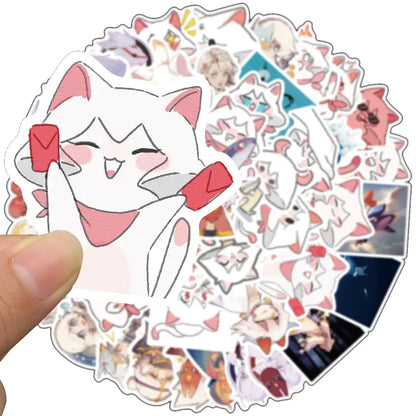50PCS Cartoon Game Light Meets Meow Mushroom Personalized Decoration Graffiti Waterproof Sticker Notebook Helmet
