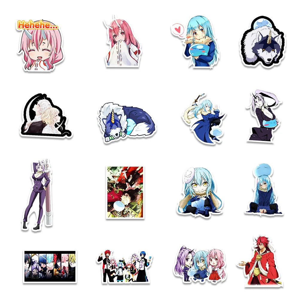 50PCS Rebirth Another World Becomes Slime Sticker Computer Phone Water Cup Sticker Waterproof Sticker