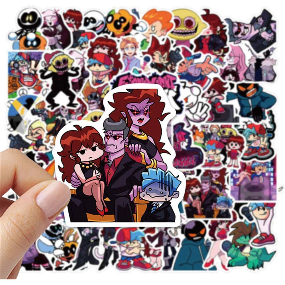 50PCS Friday Night Funkin Game Graffiti Waterproof Sticker Suitcase Notebook Refrigerator SkateboardStationeryBox