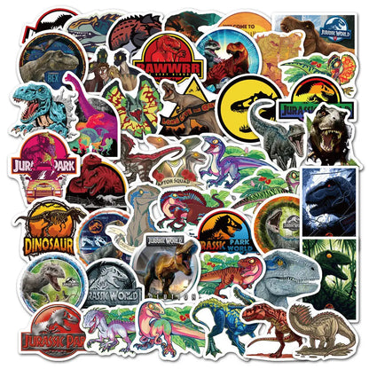 50PCS Classic Movie Jurassic Park Graffiti Luggage Laptop Motorcycle Mobile Phone Water Cup Sticker
