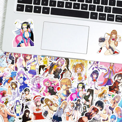 50pcs Cartoon Sexy Beauty Collection Graffiti Sticker DIY Suitcase Notebook Guitar Star Sticker Waterproof