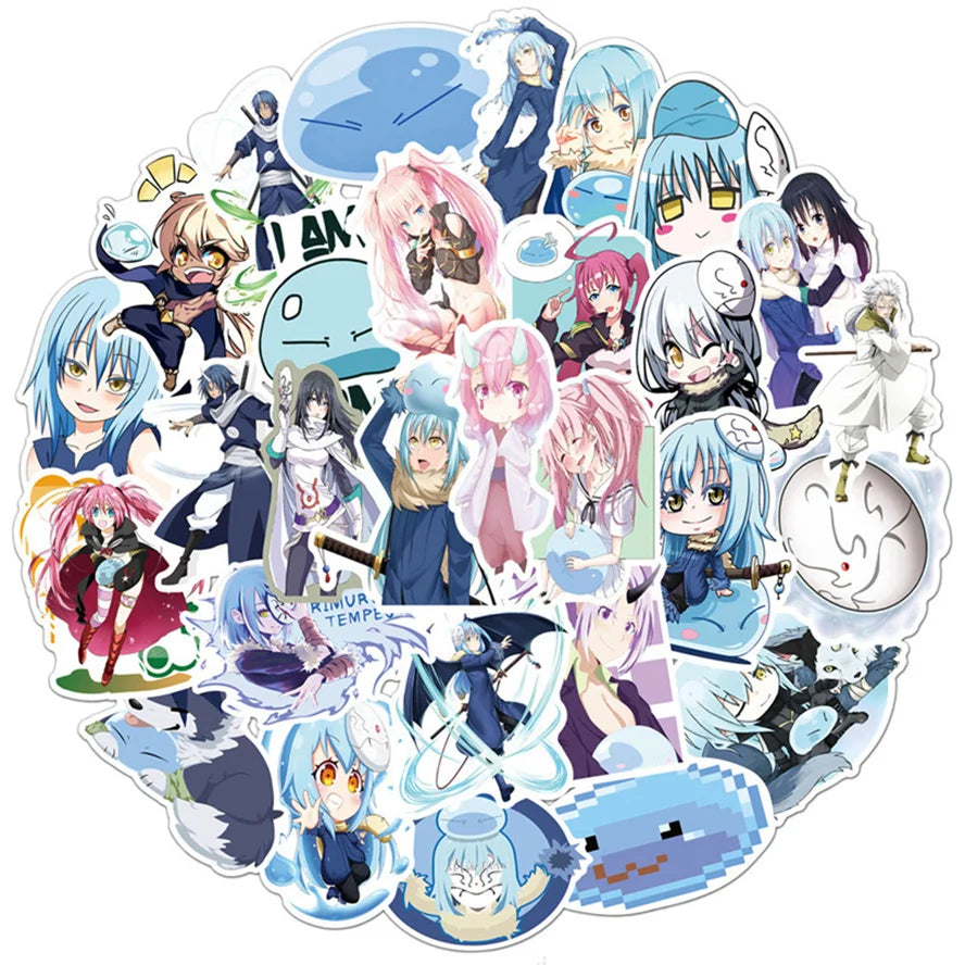 50PCS about Me To Be A Slime Graffiti Sticker Suitcase Laptop Waterproof Computer Guitar Decoration Sticker Toy Wholesale