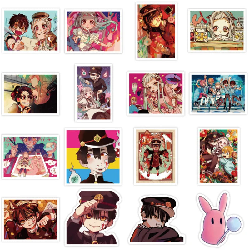 50 pieces of cartoon and anime character ground binding graffiti stickers, personalized DIY luggage, guitar, laptop, phone case, planner, car graffiti sticker toys