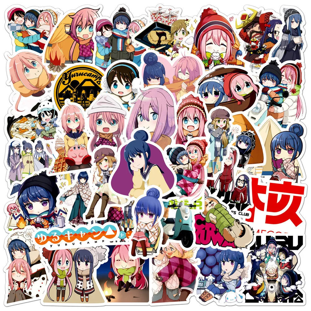 50PCS Riman Camping Cute Girl Graffiti Guitar Skateboard Luggage Notebook Waterproof Helmet Gift Toy Sticker