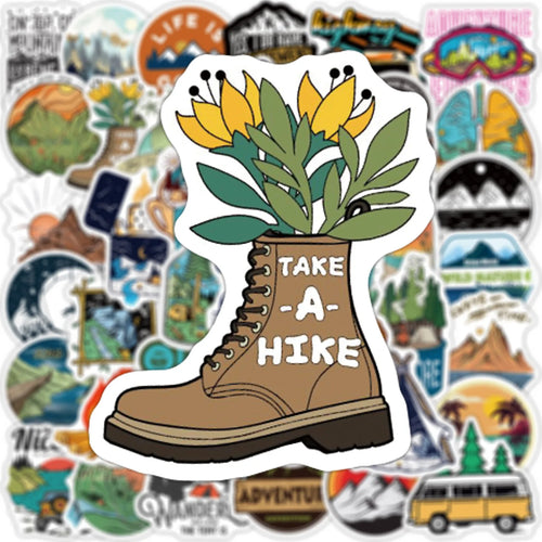 50PCS Outdoor Summer Cartoon Graffiti Stickers Trolley Case Bike Scooter Water Cup Waterproof Sticker