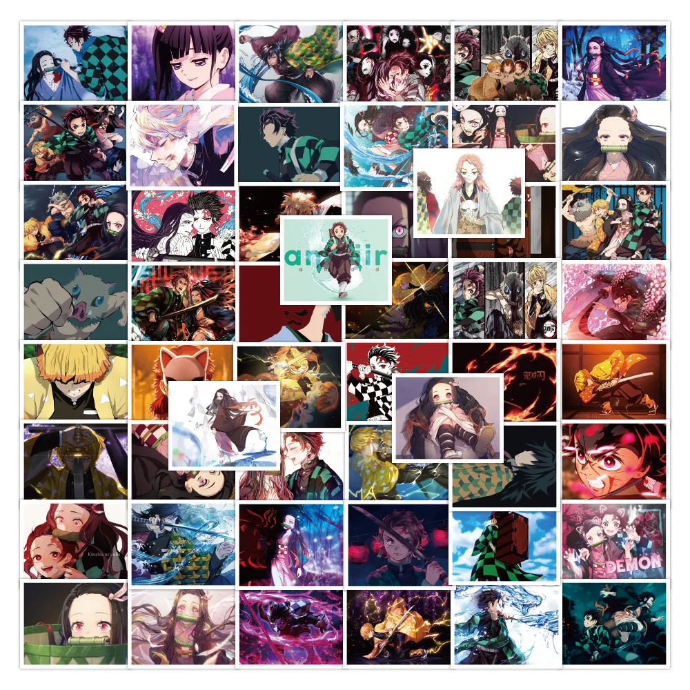 50PCS Do Not Repeat The New Ghost Slayer Blade Riman Graffiti Stickers Laptop Trunk Guitar Water Cup Waterproof Stickers