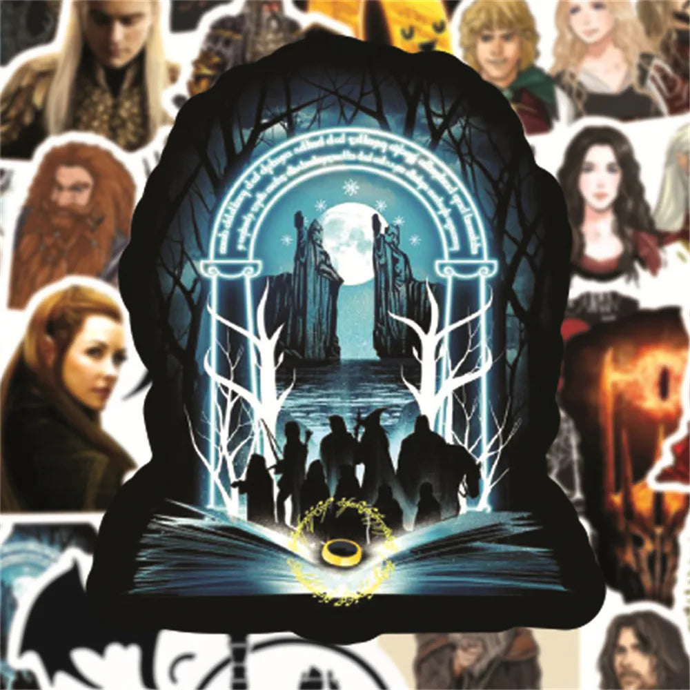 50pcs Hobbit Poster Graffiti Decoration Personalized DIY Luggage Guitar Mobile Phone Case Toy Sticker