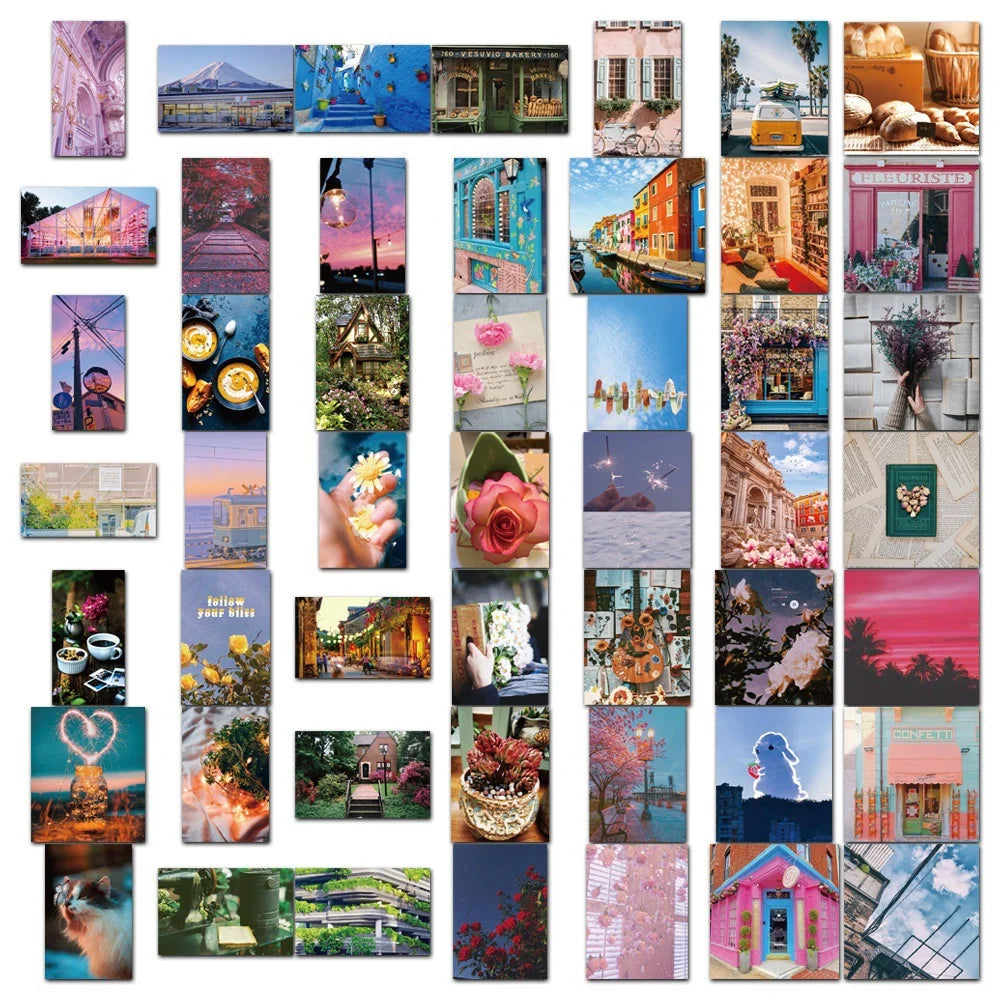 50PCS Daily Aesthetic Art Lens Graffiti Stickers Luggage Laptop Mobile Phone Refrigerator Hand Account Stickers