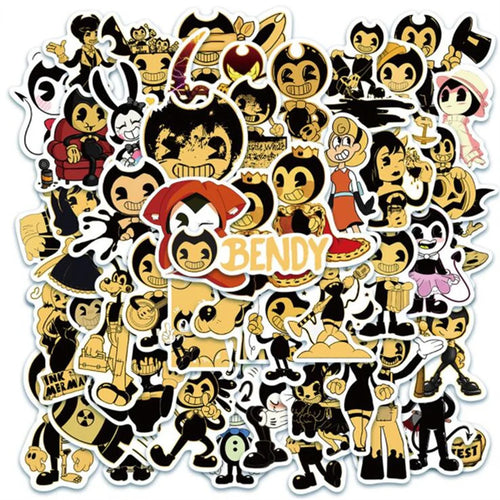 50PCS Retro Cartoon Horror Game Diary Graffiti Mobile Phone Shell Skateboard Decoration Waterproof Sticker Toy