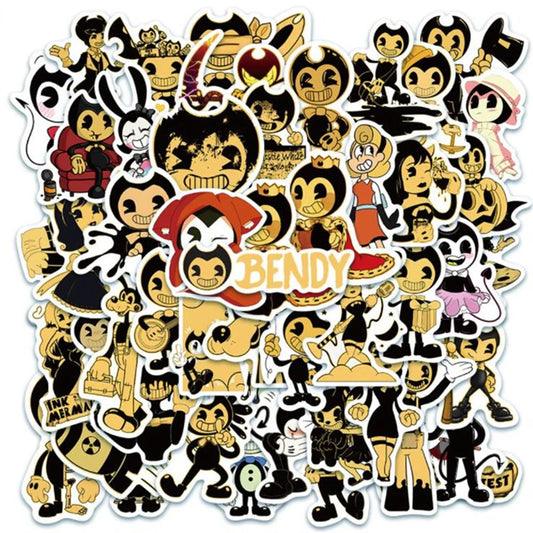 50PCS Retro Cartoon Horror Game Diary Graffiti Mobile Phone Shell Skateboard Decoration Waterproof Sticker Toy
